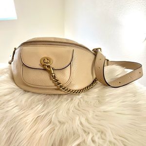 EUC Coach Beige Belt Bag